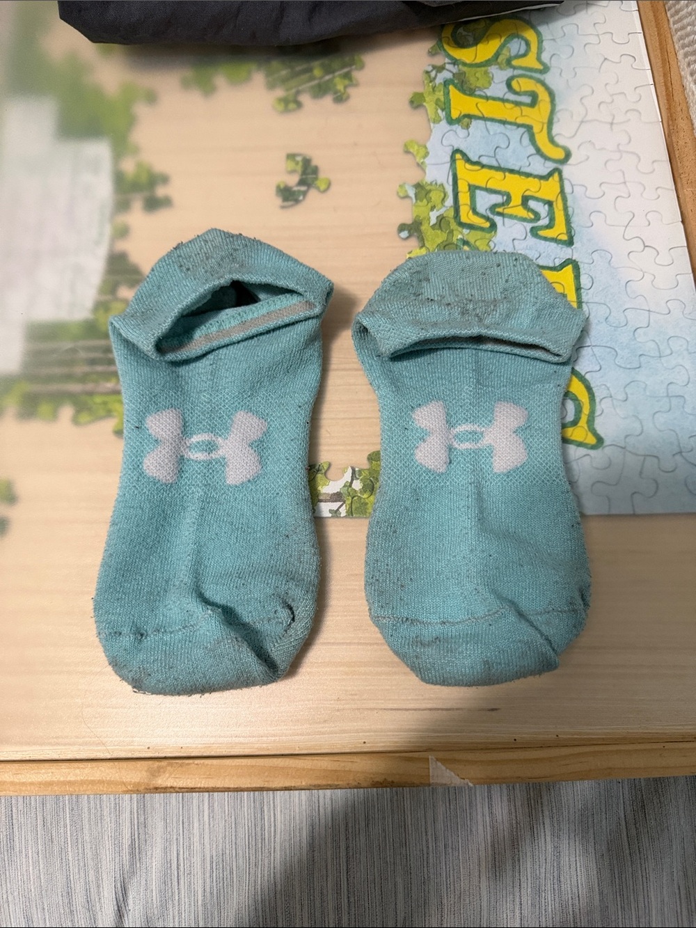 Under Armour No-Show Socks in Teal